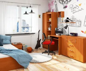 Ak furniture Psací stůl Star volně stojící olše