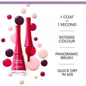 Bourjois 1 Seconde rýchloschnúci lak na nechty odtieň 013 Bouquet of Roses 9 ml