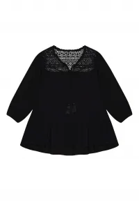 Marisse Viscose Shirt With Fringes L-Ko-3719 Black