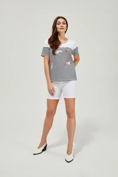 Marisse Lyocell Shorts L-Sh-3406 White