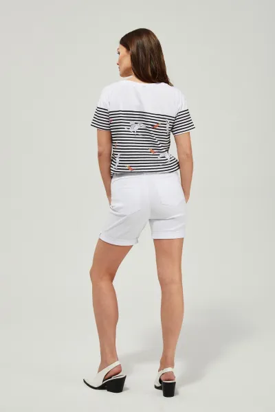 Marisse Lyocell Shorts L-Sh-3406 White