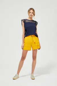 Marisse Shorts With Gathered Waist L-Sh-3120 Yellow