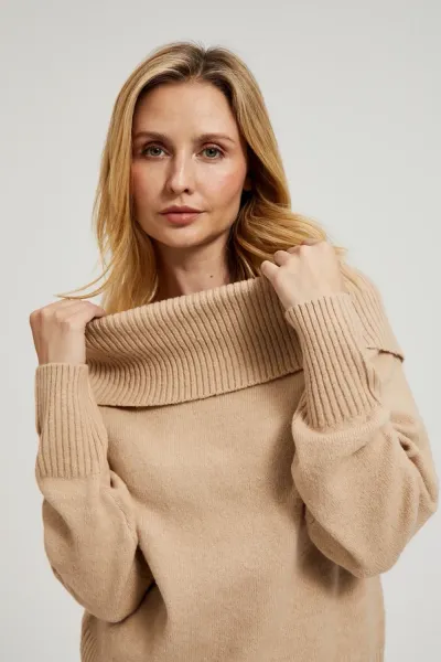 Marisse Women's Sweater Z-Sw-4554 L.Beige Mel