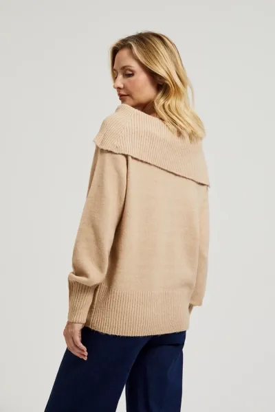 Marisse Women's Sweater Z-Sw-4554 L.Beige Mel