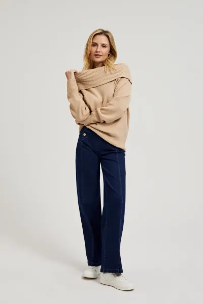 Marisse Women's Sweater Z-Sw-4554 L.Beige Mel