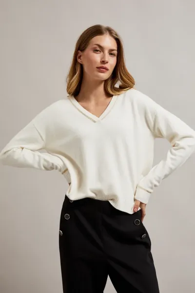 Marisse Women's Sweater Z-Sw-4518 Off White