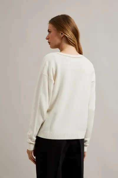 Marisse Women's Sweater Z-Sw-4518 Off White