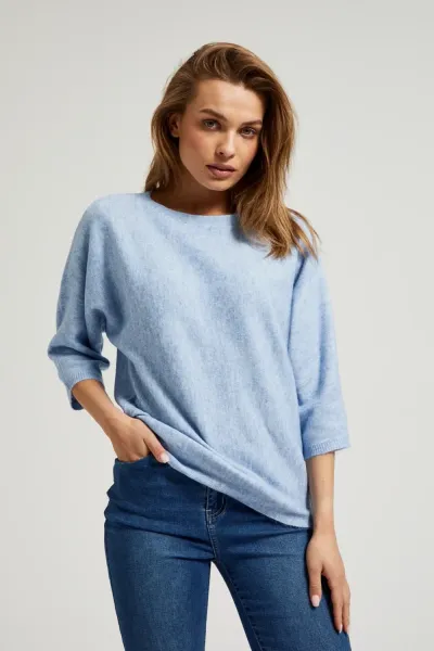 Marisse Women's Sweater Z-Sw-4512 L.Blue Mel