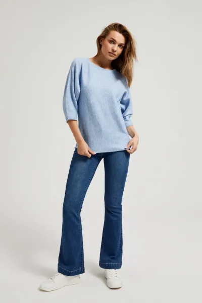 Marisse Women's Sweater Z-Sw-4512 L.Blue Mel
