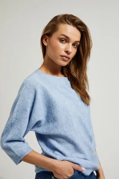 Marisse Women's Sweater Z-Sw-4512 L.Blue Mel