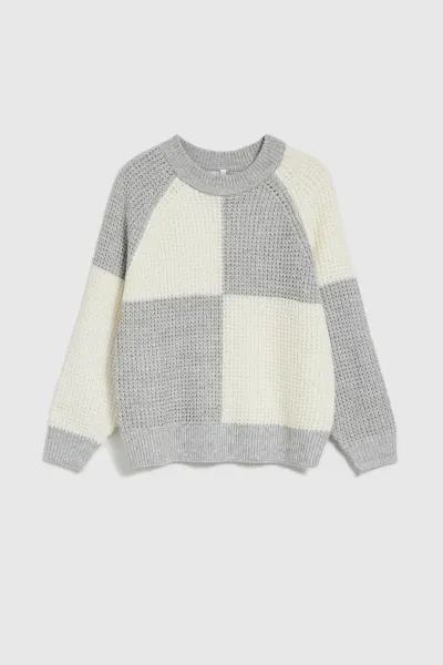 Marisse Women's Sweater Z-Sw-4500 Off White_Grey