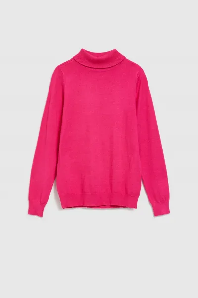 Marisse Fuchsia Turtleneck Sweater