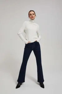 Marisse Thin Turtleneck Sweater, Pearl
