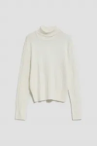 Marisse Thin Turtleneck Sweater, Pearl