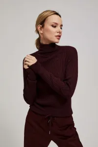 Marisse Thin Turtleneck Sweater, Chestnut