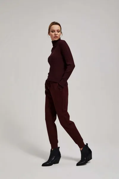Marisse Thin Turtleneck Sweater, Chestnut