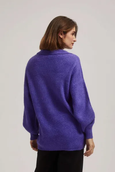 Marisse Purple V-Neck Sweater