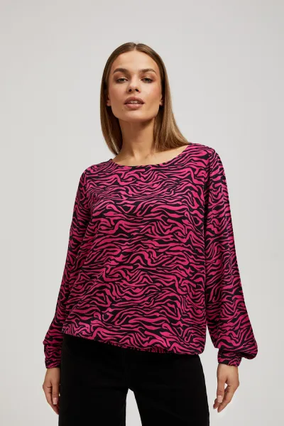 Marisse Patterned Fuchsia Shirt