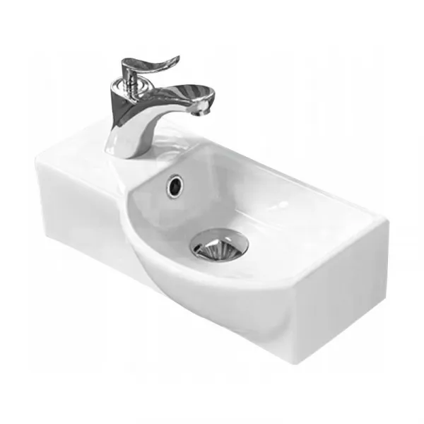 Keramické umývadlo klasické MEXEN HUGO 40x22,5 cm biele – pravé