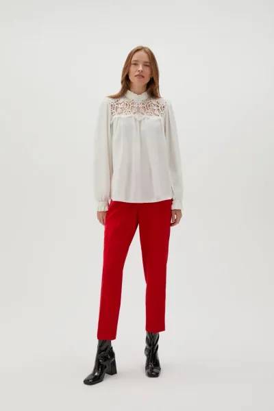 Marisse Women's Shirt L-Ko-4550 Off White