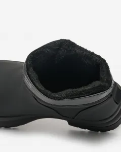 Resti Black matte women's boots with thicker sole Holeopi