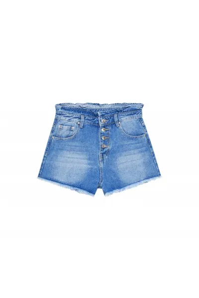 Marisse High Waist Denim Shorts L-Sh-3405 Blue