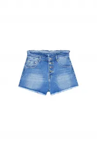 Marisse High Waist Denim Shorts L-Sh-3405 Blue