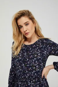 Knitted dress with print