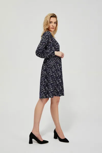 Knitted dress with print