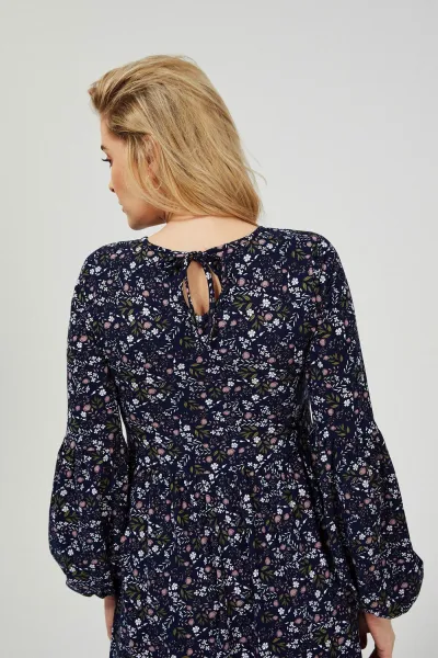 Knitted dress with print