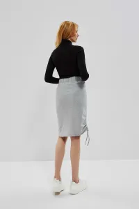 Plain skirt with ribbing - grey