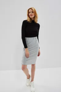 Plain skirt with ribbing - grey