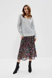 Marisse Sweater With A Neckline At The Back L-Sw-3704 Silver