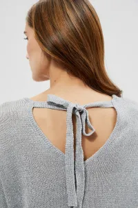 Marisse Sweater With A Neckline At The Back L-Sw-3704 Silver