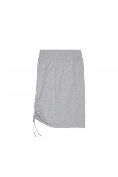 Plain skirt with ribbing - grey