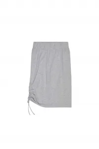 Plain skirt with ribbing - grey