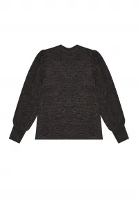Melang sweatshirt with puff sleeves - graphite