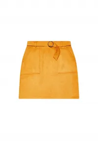 Trapezoidal skirt with pockets - gold