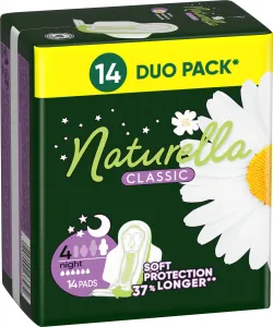 Naturella Classic Night Veľkosť 4 Vložky S Krídelkami, 14 ks