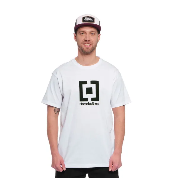 HORSEFEATHERS Tričko Base - white WHITE velikost M