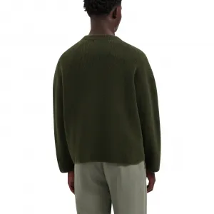 Olaf Signature Knitted Crewneck "Olive Night" (M220705-OLIVE-NIGHT)