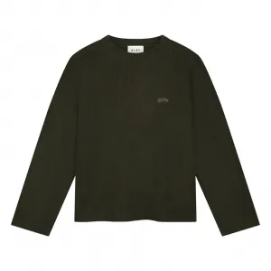 Olaf Signature Knitted Crewneck "Olive Night" (M220705-OLIVE-NIGHT)