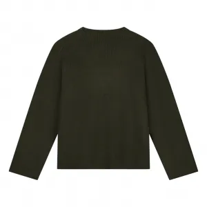 Olaf Signature Knitted Crewneck "Olive Night" (M220705-OLIVE-NIGHT)