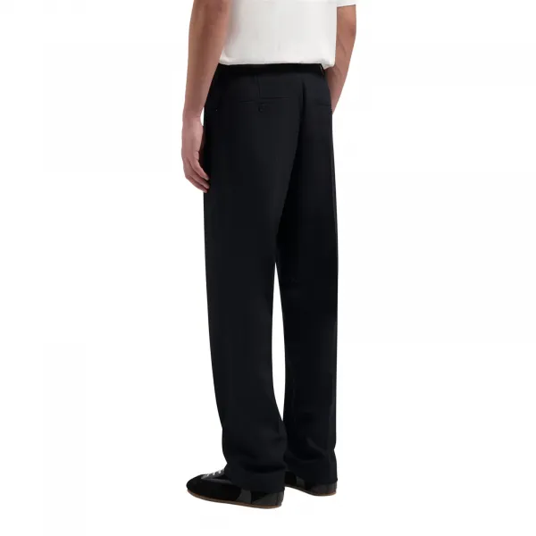Olaf Regular Twill Pleated Chino "Charcoal" (M220406-CHARCOAL)