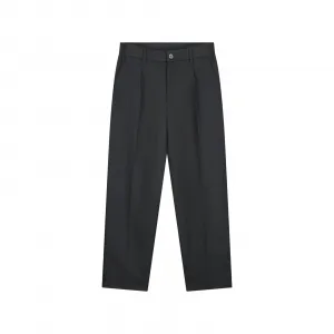 Olaf Regular Twill Pleated Chino "Charcoal" (M220406-CHARCOAL)