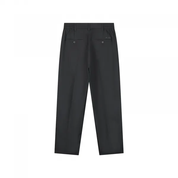Olaf Regular Twill Pleated Chino "Charcoal" (M220406-CHARCOAL)