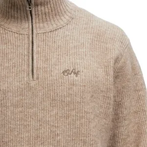 Olaf Signature Knitted Zip "Mock Sand" (M220707-HEMP)