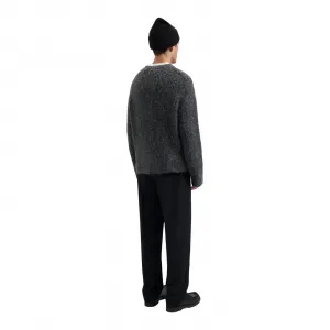 Olaf Hairy Knitted Crewneck "Charcoal" (M220708-CHARCOAL)