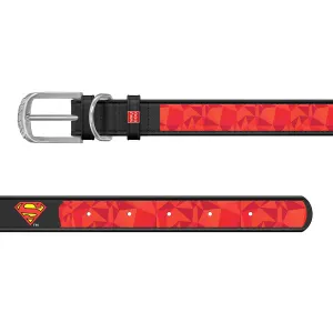 Kožený obojok Superman DC COMICS čierny, Obvod krku: 18-24 cm, širka: 9 mm