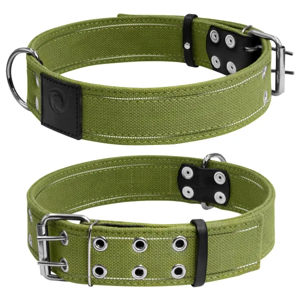 Bavlnený reflexný obojok, Obvod krku: 31-41 cm, širka: 20 mm